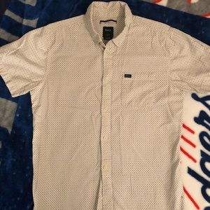Slim fit large size RVCA short sleeve button up.